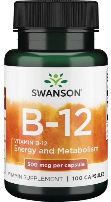 Swanson Vitamin B-12 500 mcg, 30 капс.